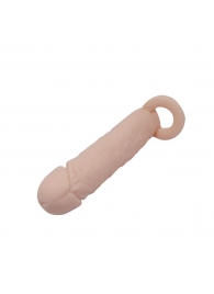 Насадка на пенис с кольцом для мошонки - 16 см. - Sex Expert - в Москве купить с доставкой