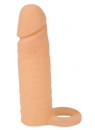 Насадка на фаллос с кольцом для мошонки - 16 см. - Sex Expert - в Москве купить с доставкой