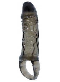 Закрытая насадка на фаллос с кольцом для мошонки - 15 см. - Bior toys - в Москве купить с доставкой
