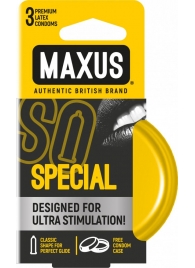 Презервативы с точками и рёбрами в железном кейсе MAXUS Special - 3 шт. - Maxus - купить с доставкой в Москве