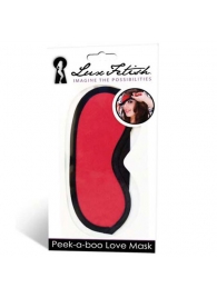 Красная маска на глаза Peek-a-Boo - Lux Fetish - купить с доставкой в Москве