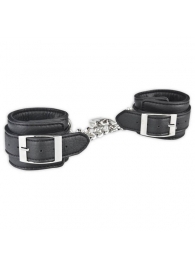 Кожаные наручники на цепи - Lux Fetish - купить с доставкой в Москве