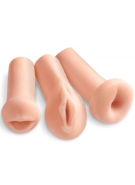 Комплект из 3 мастурбаторов All 3 Holes: вагина, анус, ротик - Pipedream - в Москве купить с доставкой