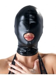 Черная эластичная маска на голову с отверстием для рта - Orion - купить с доставкой в Москве