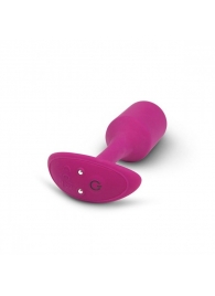 Розовая пробка для ношения с вибрацией Snug Plug 2 - 11,4 см. - b-Vibe