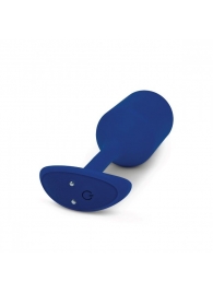 Синяя пробка для ношения с вибрацией Snug Plug 4 - 14 см. - b-Vibe