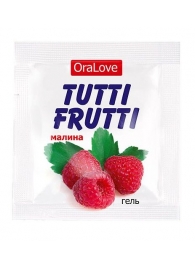 Пробник гель-смазки Tutti-frutti с малиновым вкусом - 4 гр. - Биоритм - купить с доставкой в Москве