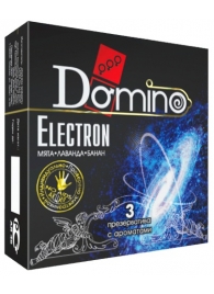Ароматизированные презервативы Domino Electron - 3 шт. - Domino - купить с доставкой в Москве