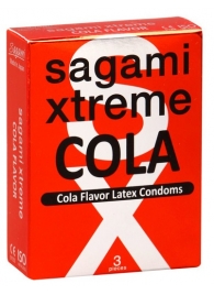 Ароматизированные презервативы Sagami Xtreme COLA - 3 шт. - Sagami - купить с доставкой в Москве