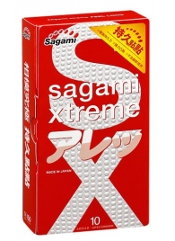 Утолщенные презервативы Sagami Xtreme Feel Long с точками - 10 шт. - Sagami - купить с доставкой в Москве