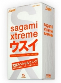 Ультратонкие презервативы Sagami Xtreme SUPERTHIN - 15 шт. - Sagami - купить с доставкой #SOTBIT_REGIONS_UF_V_REGION_NAME#