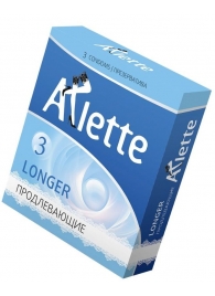 Презервативы Arlette Longer с продлевающим эффектом - 3 шт. - Arlette - купить с доставкой в Москве