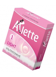 Ультратонкие презервативы Arlette Light - 3 шт. - Arlette - купить с доставкой в Москве