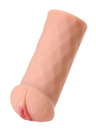 Телесный мастурбатор-вагина ELEGANCE с ромбами по поверхности - KOKOS - в Москве купить с доставкой