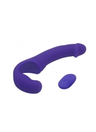 Фиолетовый безремневой вибрострапон с пультом - 21,5 см. - Howells - купить с доставкой #SOTBIT_REGIONS_UF_V_REGION_NAME#