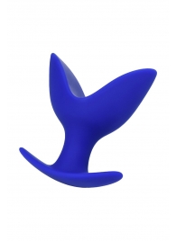 Синяя силиконовая расширяющая анальная втулка Bloom - 9,5 см. - ToyFa