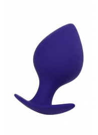 Фиолетовая силиконовая анальная пробка Glob - 10 см. - ToyFa