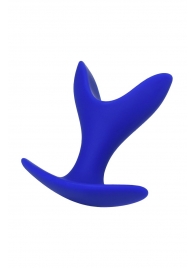 Синяя силиконовая расширяющая анальная пробка Bloom - 8,5 см. - ToyFa
