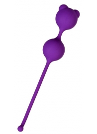 Фиолетовые вагинальные шарики A-Toys с ушками - A-toys