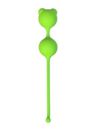 Зеленые вагинальные шарики A-Toys с ушками - A-toys