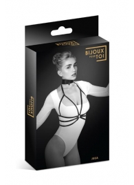 Черная упряжь на грудь Julia - Bijoux Pour Toi - купить с доставкой в Москве