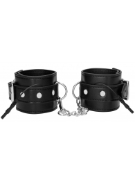 Черные наручники с электростимуляцией Electro Handcuffs - Shots Media BV - купить с доставкой в Москве
