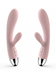 Нежно-розовый вибратор Alice с клиторальным стимулятором - Svakom