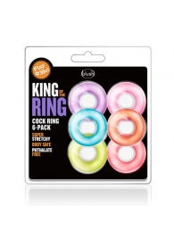 Набор из 6 эрекционных колец King of the Ring - Blush Novelties - в Москве купить с доставкой
