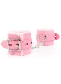 Розовые мягкие наручники на регулируемых ремешках - Notabu - купить с доставкой в Москве