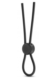 Черное силиконовое лассо на пенис SILICONE LOOP COCK RING - Blush Novelties - в Москве купить с доставкой