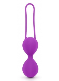 Фиолетовые вагинальные шарики на силиконовом шнурке - Cosmo