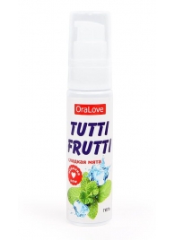 Гель-смазка Tutti-frutti со вкусом сладкой мяты - 30 гр. - Биоритм - купить с доставкой в Москве