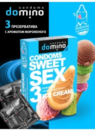 Презервативы для орального секса DOMINO Sweet Sex с ароматом мороженого - 3 шт. - Domino - купить с доставкой в Москве