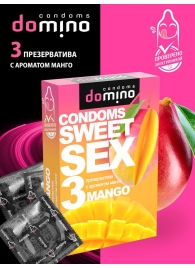 Презервативы для орального секса DOMINO Sweet Sex с ароматом манго - 3 шт. - Domino - купить с доставкой в Москве