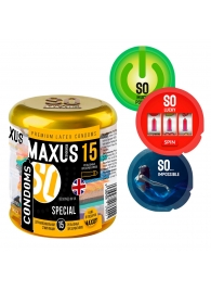 Презервативы с точками и рёбрами в металлическом кейсе MAXUS Special - 15 шт. - Maxus - купить с доставкой в Москве