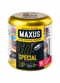 Презервативы с точками и рёбрами в металлическом кейсе MAXUS Special - 15 шт. - Maxus - купить с доставкой в Москве