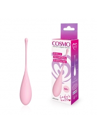 Розовый силиконовый вагинальный шарик со шнурком - Cosmo