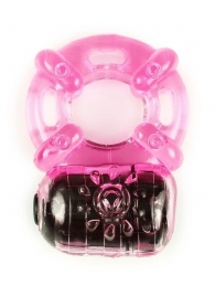 Розовое эрекционное кольцо c вибропулей - Brazzers - в Москве купить с доставкой