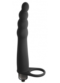 Черная вибронасадка для двойного проникновения Bramble - 16,5 см. - Lola Games - купить с доставкой в Москве