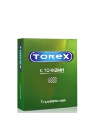 Текстурированные презервативы Torex  С точками  - 3 шт. - Torex - купить с доставкой в Москве