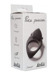 Черное эрекционное виброкольцо Pure Passion Sunset - Lola Games - в Москве купить с доставкой