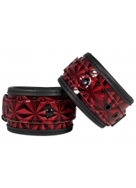 Красно-черные поножи Luxury Ankle Cuffs - Shots Media BV - купить с доставкой в Москве