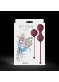 Набор бордовых вагинальных шариков Love Story Carmen - Lola Games