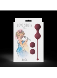 Набор бордовых вагинальных шариков Love Story Diva - Lola Games
