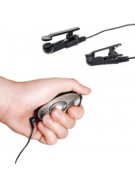 Черные электрические зажимы для сосков Shock Therapy Nipple Clamps - Pipedream - купить с доставкой #SOTBIT_REGIONS_UF_V_REGION_NAME#