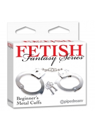 Металлические наручники Beginner s Metal Cuffs - Pipedream - купить с доставкой в Москве
