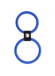 Синее двойное эрекционное кольцо Dual Rings Blue - Dream Toys - в Москве купить с доставкой