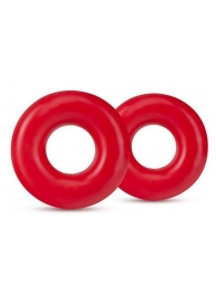Набор из 2 красных эрекционных колец DONUT RINGS OVERSIZED - Blush Novelties - в Москве купить с доставкой
