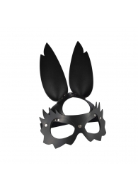 Черная кожаная маска  Зайка  с длинными ушками - Sitabella - купить с доставкой в Москве