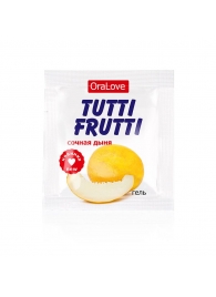 Пробник гель-смазки Tutti-frutti со вкусом сочной дыни - 4 гр. - Биоритм - купить с доставкой в Москве